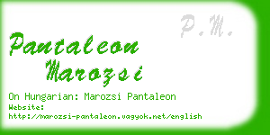 pantaleon marozsi business card